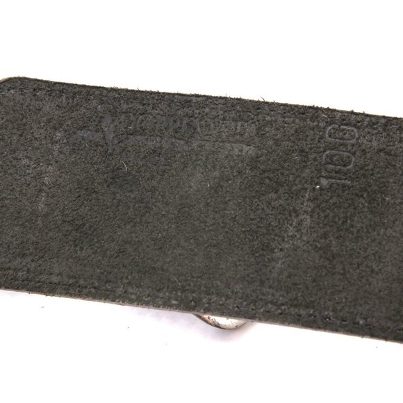 Vintage La Doppia Vita Leather Pony Hair Belt Animal Print Braided Brown White - Picture 9 of 14